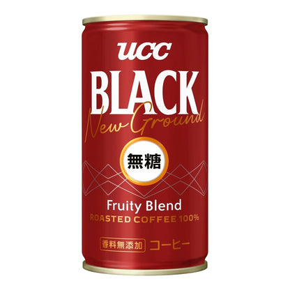 UCC Black Sugar Free / New Ground Fruity Blend Coffee Can 185g x 30 (Carton Deal)